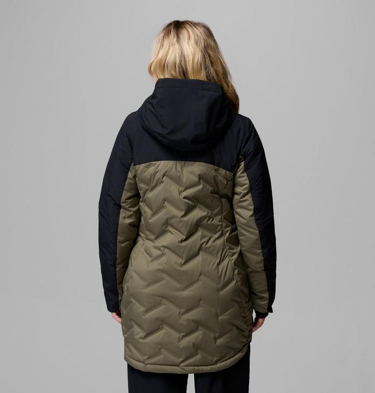 Veste en Duvet Imperm&eacute;able &agrave; Capuche Mountain Croo III Mid Femme, Color: Stone Green, Black, image 3