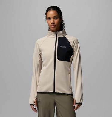 Chaqueta t&eacute;cnica de forro polar con dise&ntilde;o de cuadr&iacute;cula Triple Canyon para mujer, Color: Dark Stone, Black, image 5