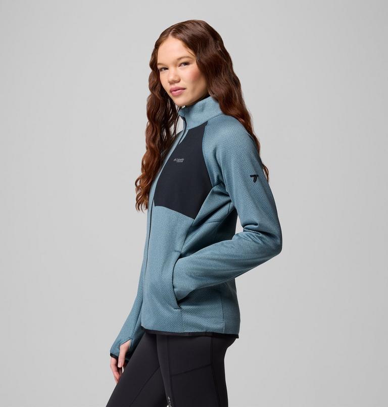Women's Triple Canyon Technical Grid Fleece Jacket, Color: Everblue, Black, image 4