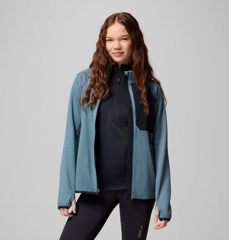 Women's Triple Canyon Technical Grid Fleece Jacket, Color: Everblue, Black, image 5
