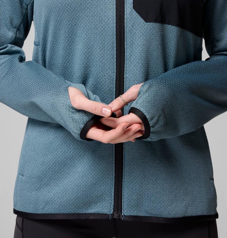 Women's Triple Canyon Technical Grid Fleece Jacket, Color: Everblue, Black, image 8