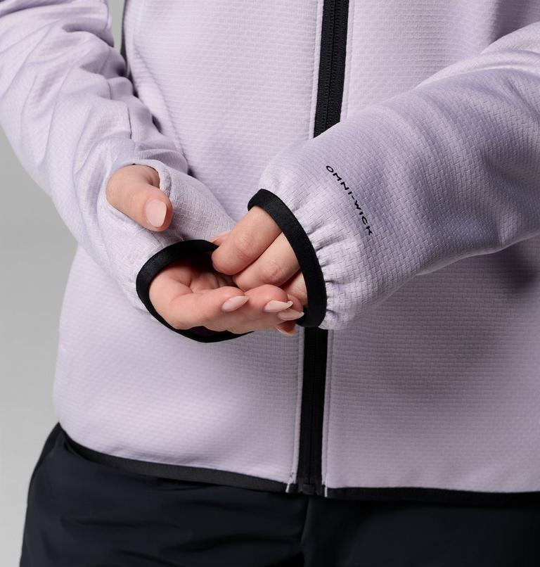 Triple Canyon Grid Fleece FZ, Color: Lavender Pearl, Black, image 7