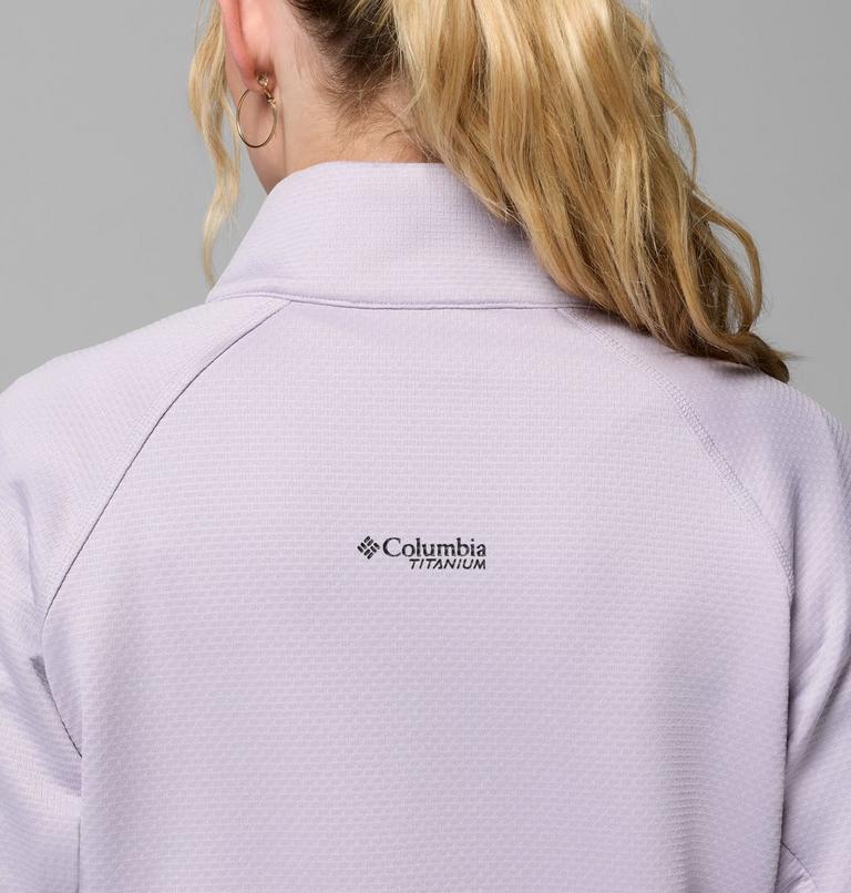 Triple Canyon Grid Fleece FZ, Color: Lavender Pearl, Black, image 8