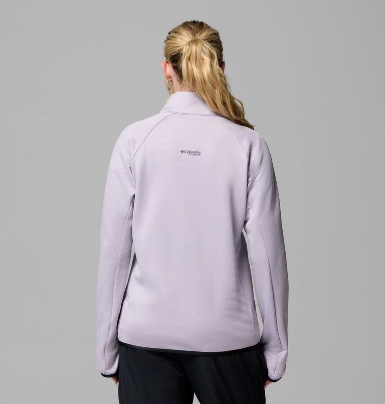 Triple Canyon Grid Fleece FZ, Color: Lavender Pearl, Black, image 3