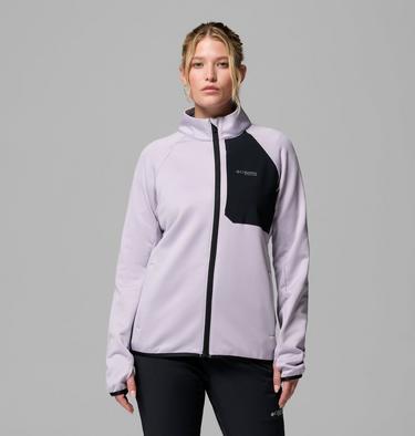 Chaqueta técnica de forro polar con diseño de cuadrícula Triple Canyon para mujer, Color: Lavender Pearl, Black, image 1