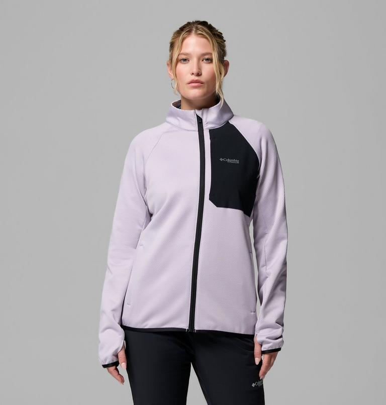 Triple Canyon Grid Fleece FZ, Color: Lavender Pearl, Black, image 1