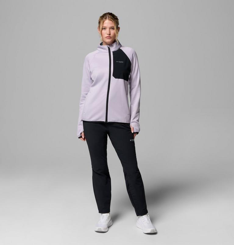 Triple Canyon Grid Fleece FZ, Color: Lavender Pearl, Black, image 2