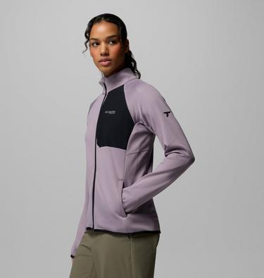 Women's Triple Canyon Technical Grid Fleece Jacket, Color: Shale Purple, image 4