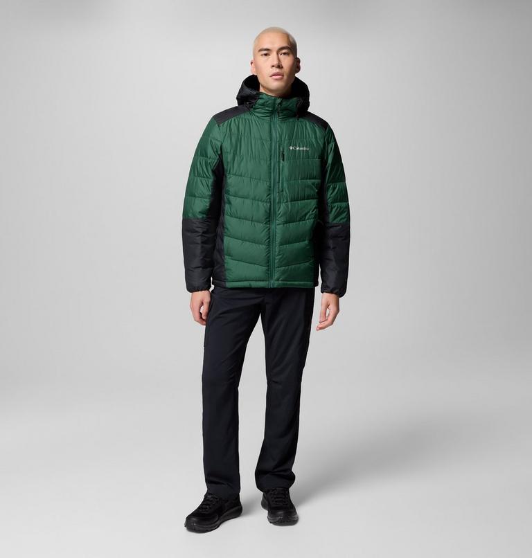 Men's Labyrinth Loop II Insulated Hooded Jacket, Color: Rain Forest, Black, image 2
