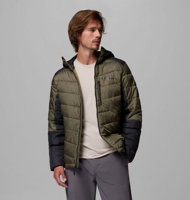 Men's Labyrinth Loop II Insulated Hooded Jacket, Color: Stone Green, Shark, image 5