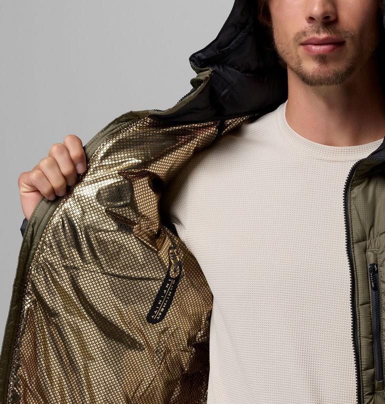 Men's Labyrinth Loop II Insulated Hooded Jacket, Color: Stone Green, Shark, image 6
