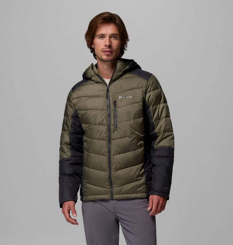 Men's Labyrinth Loop II Insulated Hooded Jacket, Color: Stone Green, Shark, image 1