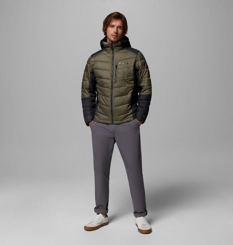 Men's Labyrinth Loop II Insulated Hooded Jacket, Color: Stone Green, Shark, image 2