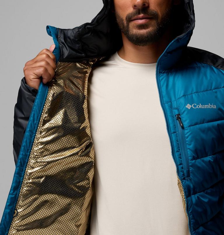 Men's Labyrinth Loop II Insulated Hooded Jacket, Color: Phoenix Blue, Black, image 6