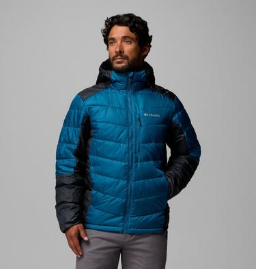 Men's Labyrinth Loop II Insulated Hooded Jacket, Color: Phoenix Blue, Black, image 3