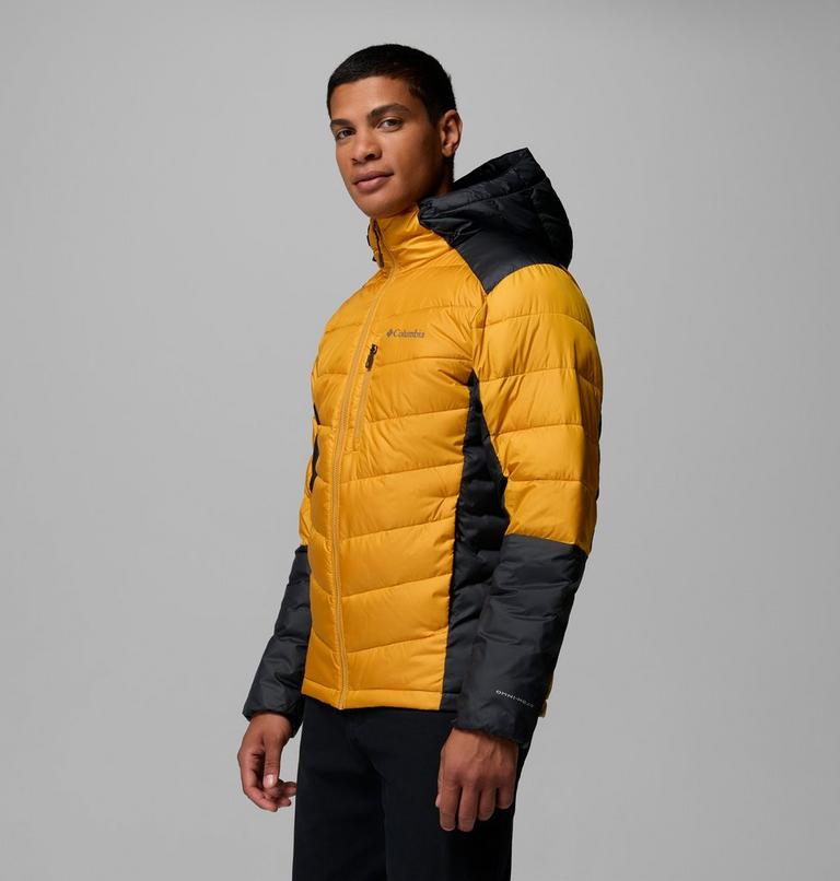 Men's Labyrinth Loop II Insulated Hooded Jacket, Color: Squash, Black, image 4