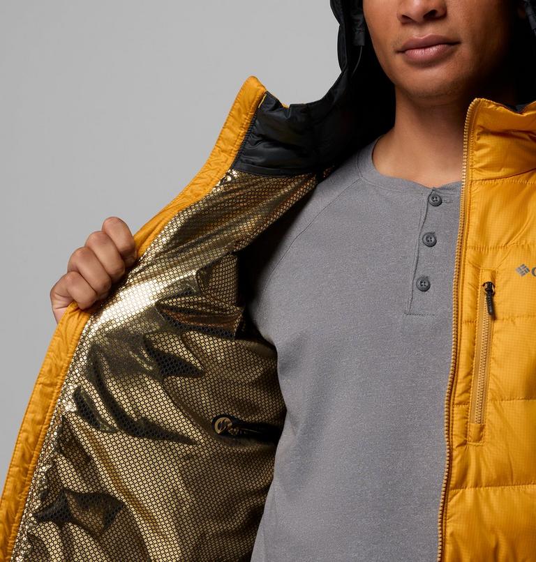 Men's Labyrinth Loop II Insulated Hooded Jacket, Color: Squash, Black, image 6