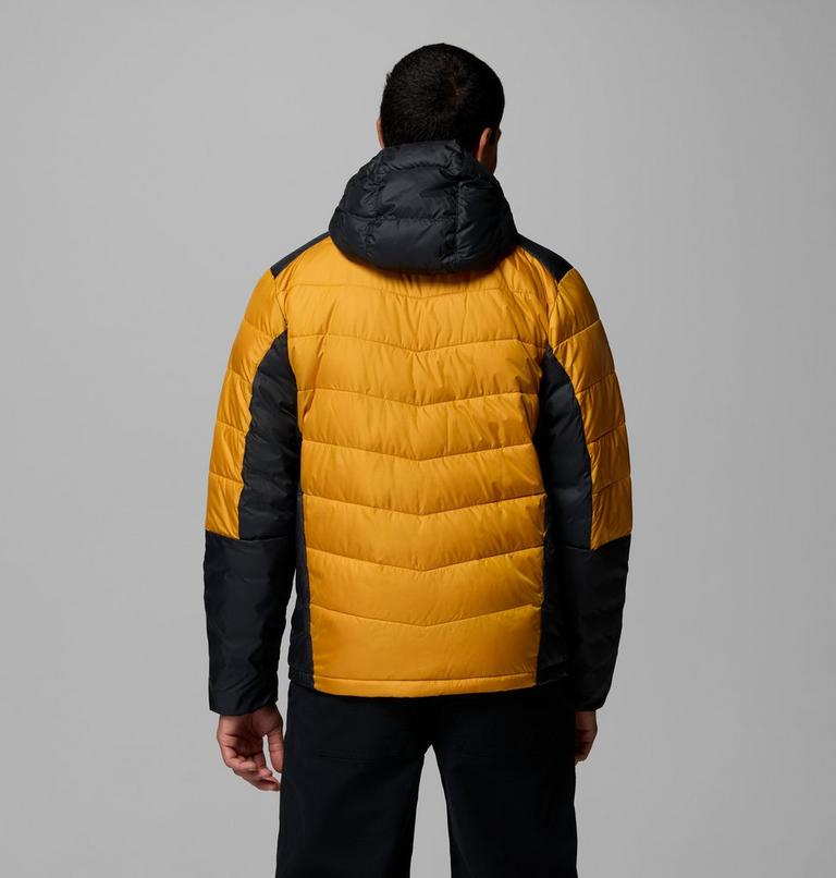 Men's Labyrinth Loop II Insulated Hooded Jacket, Color: Squash, Black, image 3