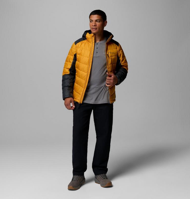 Men's Labyrinth Loop II Insulated Hooded Jacket, Color: Squash, Black, image 2