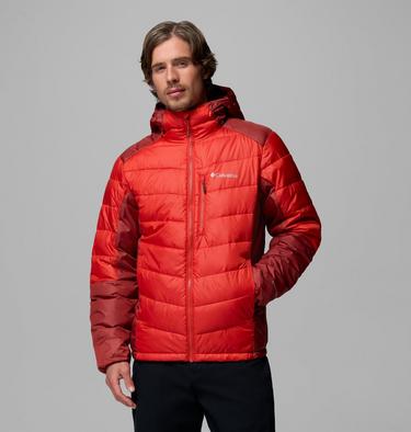 Men's Labyrinth Loop II Insulated Hooded Jacket, Color: Super Sonic, Red Oxide, image 7