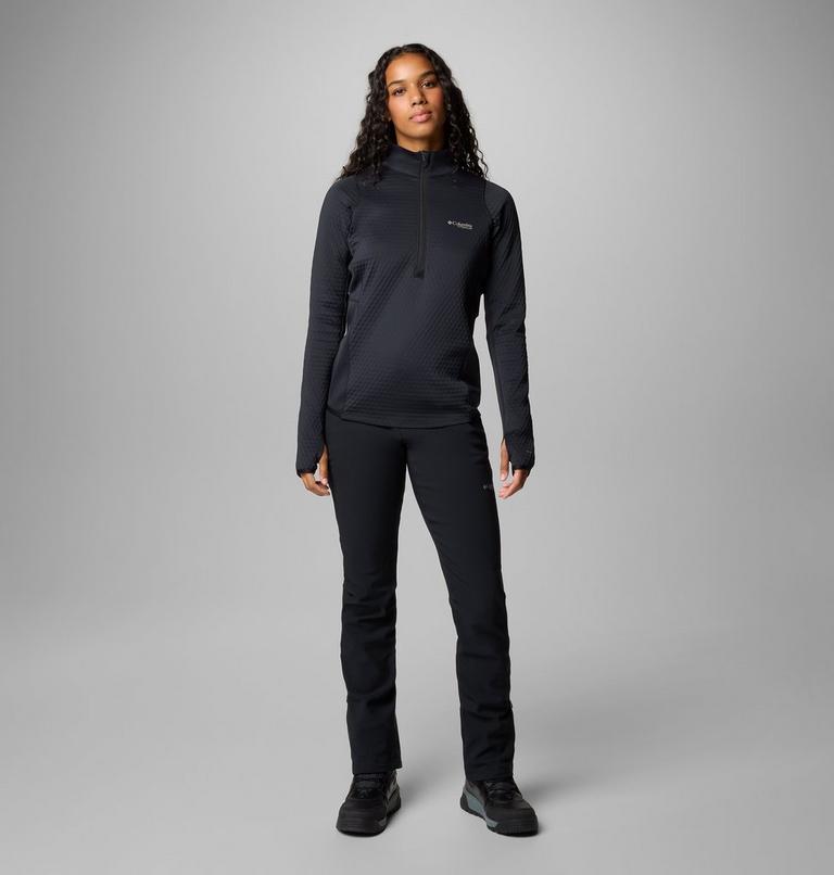 Women's Crystal Leaf Omni-Heat Helix Half Zip Fleece, Color: Black, image 3