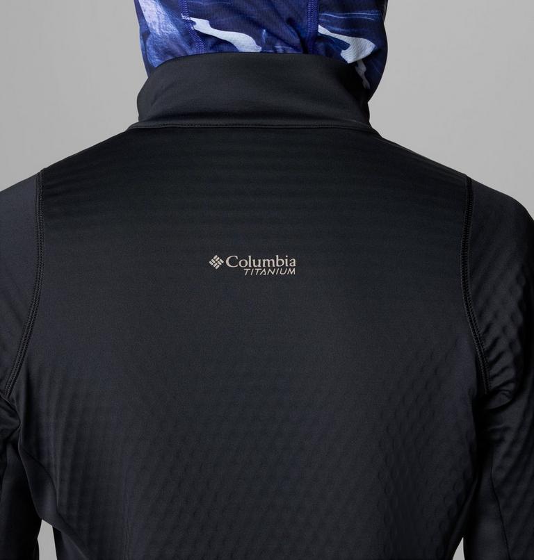 Women's Crystal Leaf Omni-Heat Helix Half Zip Fleece, Color: Black, image 6