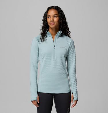 Forro polar con media cremallera Crystal Leaf Omni-Heat Helix para mujer, Color: Crushed Blue, image 1