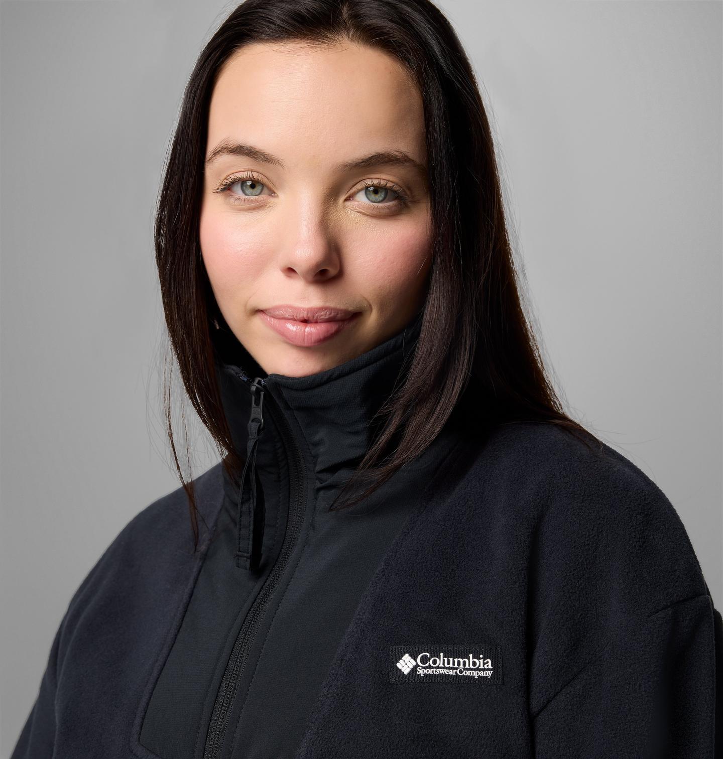 Женские куртки Columbia Sequoia Grove Full Zip Fleece, цвет: Чёрный — фото 4