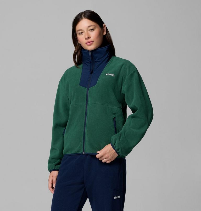 Sequoia Grove Fleece-Jacke für Frauen, Color: Rain Forest, Collegiate Navy, image 4