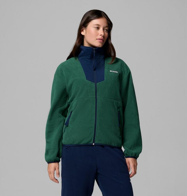Sequoia Grove Fleece-Jacke für Frauen, Color: Rain Forest, Collegiate Navy, image 5