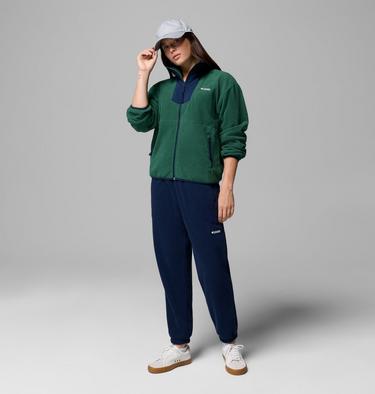 Women's Sequoia Grove Fleece Jacket, Color: Rain Forest, Collegiate Navy, image 8