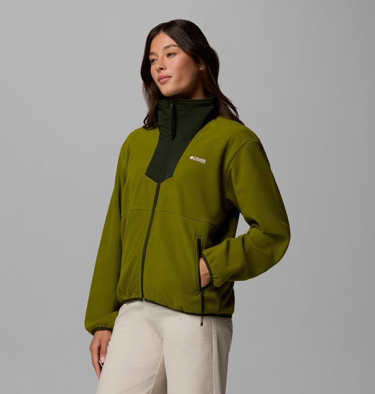 Women's Sequoia Grove Fleece Jacket, Color: Mossy Green, Greenscape, image 4