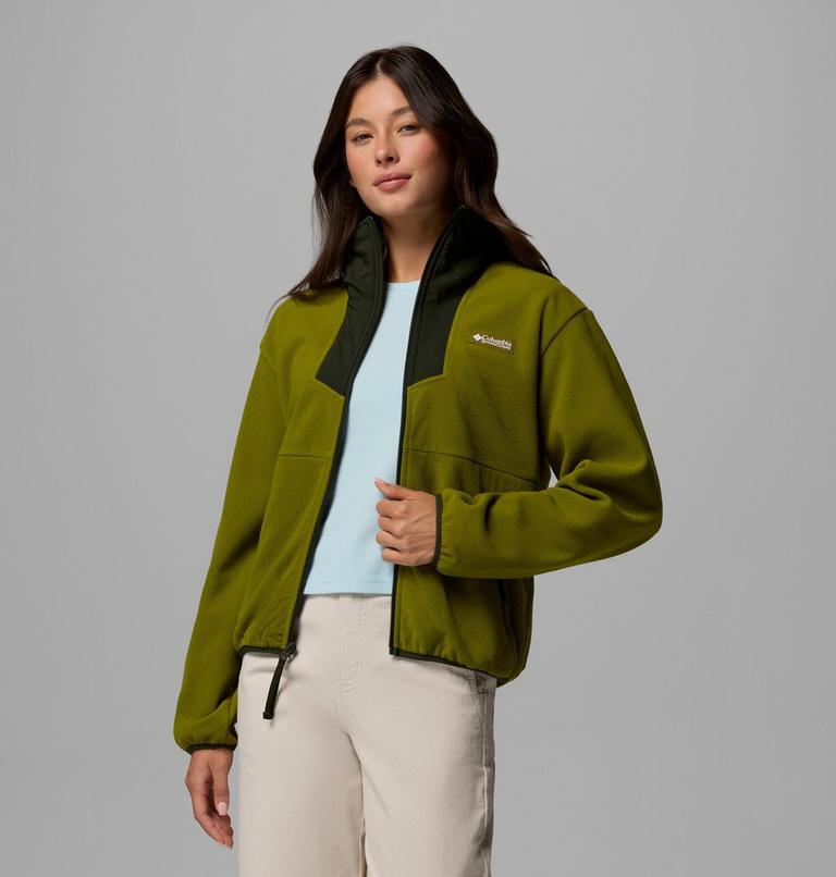Women's Sequoia Grove Fleece Jacket, Color: Mossy Green, Greenscape, image 5