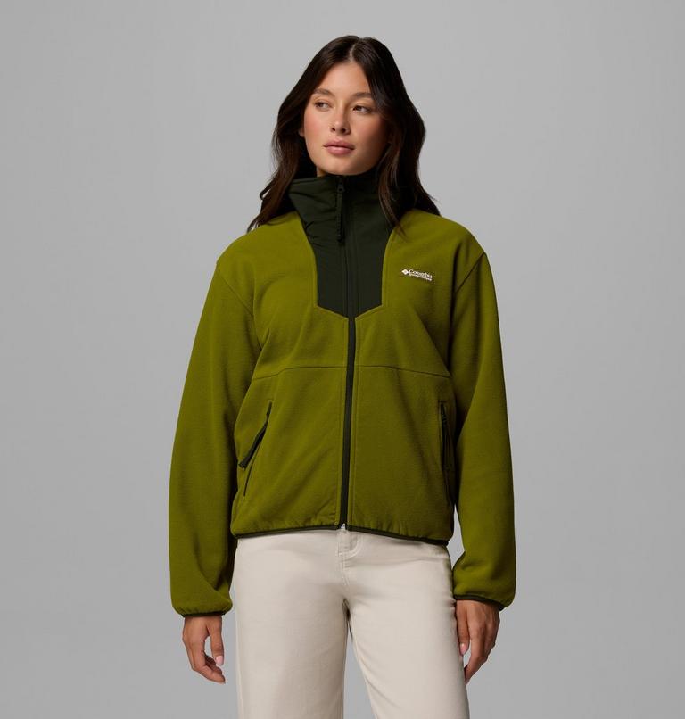 Women's Sequoia Grove Fleece Jacket, Color: Mossy Green, Greenscape, image 1