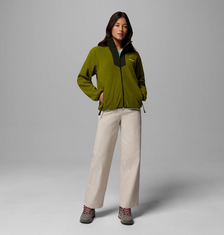 Women's Sequoia Grove Fleece Jacket, Color: Mossy Green, Greenscape, image 2