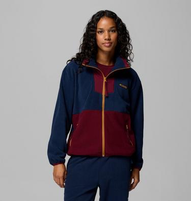 Women's Sequoia Grove Fleece Jacket, Color: Collegiate Navy, Rich Wine, Maple Sugar, image 9