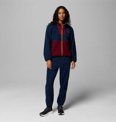 Women's Sequoia Grove Fleece Jacket, Color: Collegiate Navy, Rich Wine, Maple Sugar, image 10
