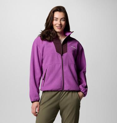 Women's Sequoia Grove Fleece Jacket, Color: Razzle, Moonvista, image 11