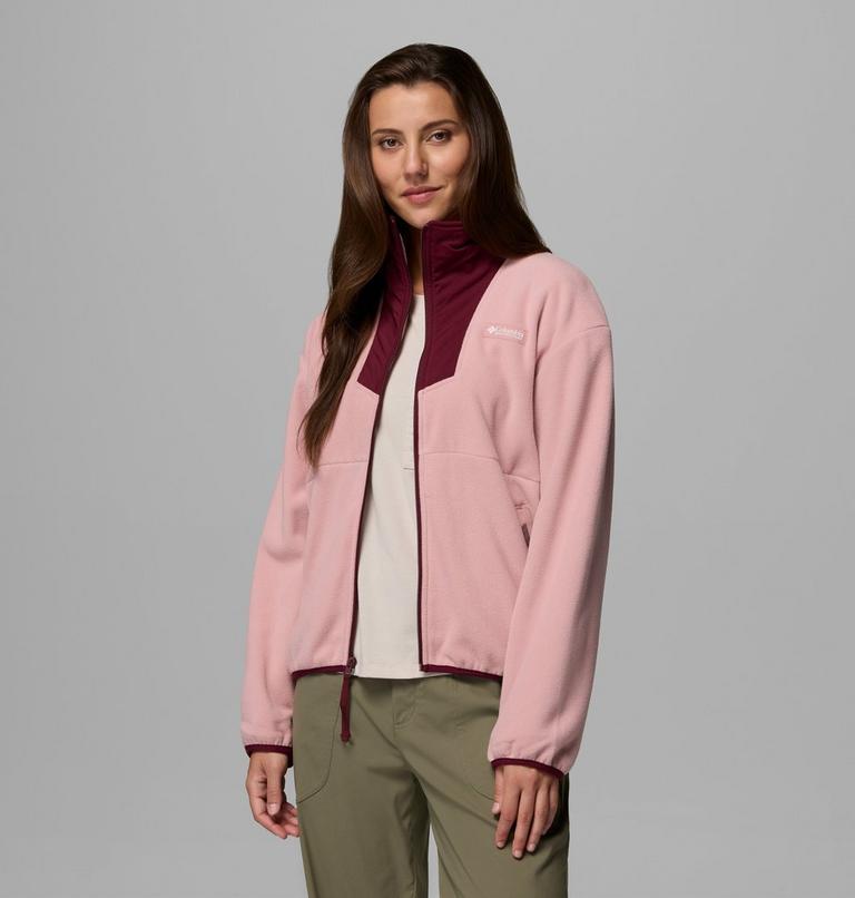 Sequoia Grove Full Zip Fleece, Color: Eraser Pink, Rich Wine, image 5