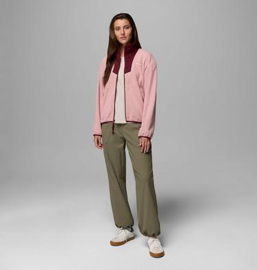 Women's Sequoia Grove Fleece Jacket, Color: Eraser Pink, Rich Wine, image 6