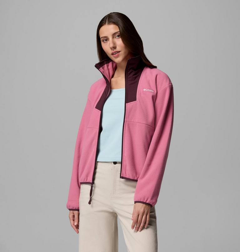 Women's Sequoia Grove Fleece Jacket, Color: Rosette, Moonvista, image 5