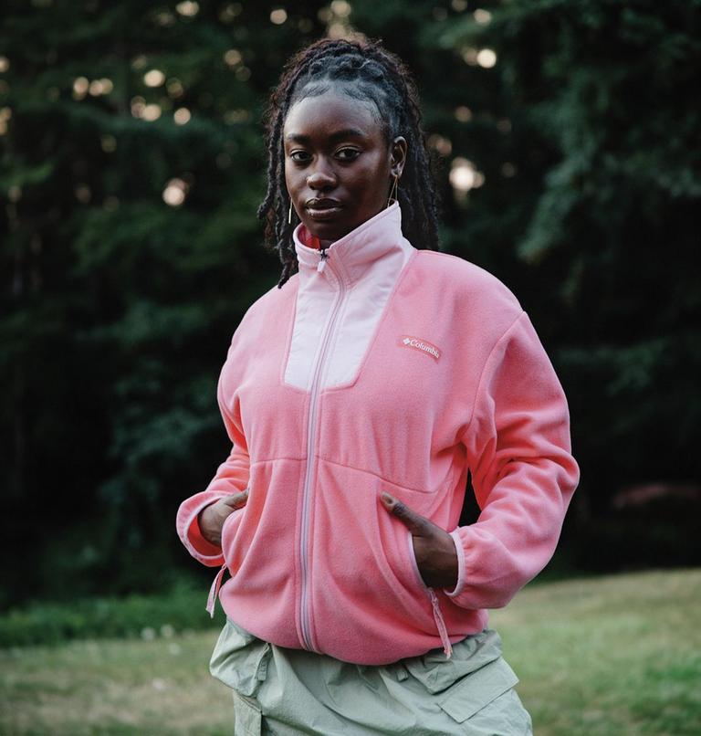 Women's Sequoia Grove Fleece Jacket, Color: Alpenglow, Pink Sand, image 6