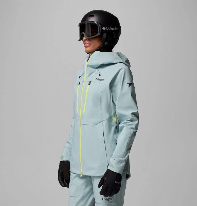 Chaqueta shell de esquí impermeable Platinum Peak II 3L para mujer, Color: Crushed Blue, image 4