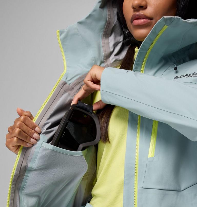 Chaqueta shell de esquí impermeable Platinum Peak II 3L para mujer, Color: Crushed Blue, image 5