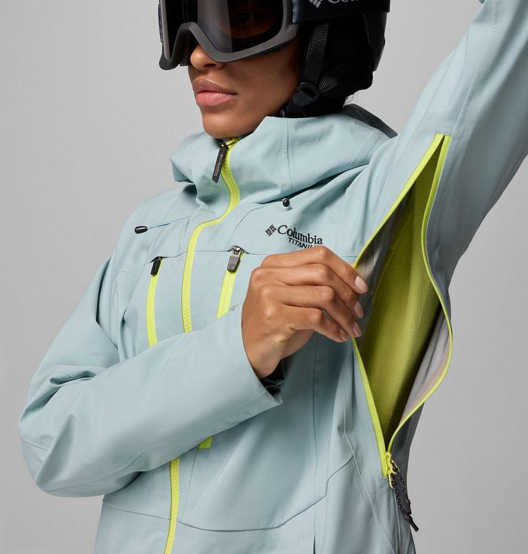 Chaqueta shell de esquí impermeable Platinum Peak II 3L para mujer, Color: Crushed Blue, image 8