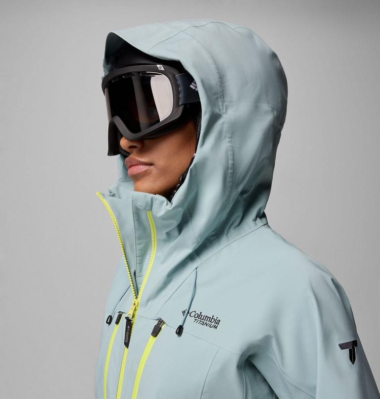 Chaqueta shell de esquí impermeable Platinum Peak II 3L para mujer, Color: Crushed Blue, image 12