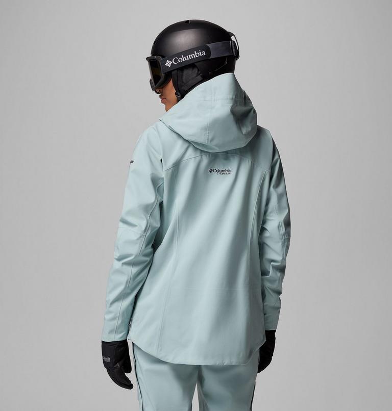 Chaqueta shell de esquí impermeable Platinum Peak II 3L para mujer, Color: Crushed Blue, image 3