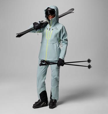 Chaqueta shell de esquí impermeable Platinum Peak II 3L para mujer, Color: Crushed Blue, image 2