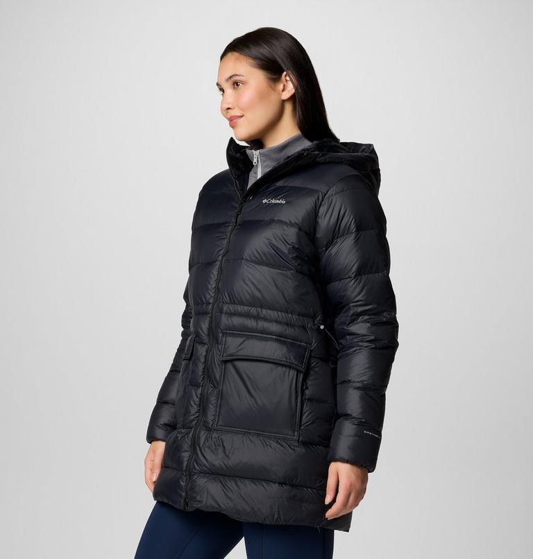 Chaqueta de plumón de largo medio con capucha Harmony Falls para mujer, Color: Black, image 4