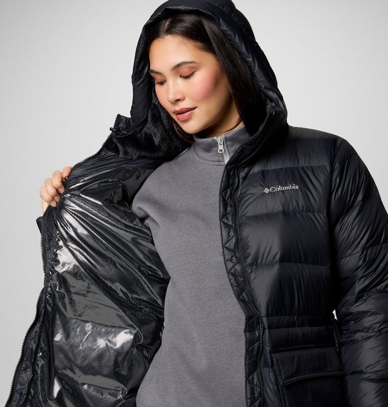 Chaqueta de plumón de largo medio con capucha Harmony Falls para mujer, Color: Black, image 7